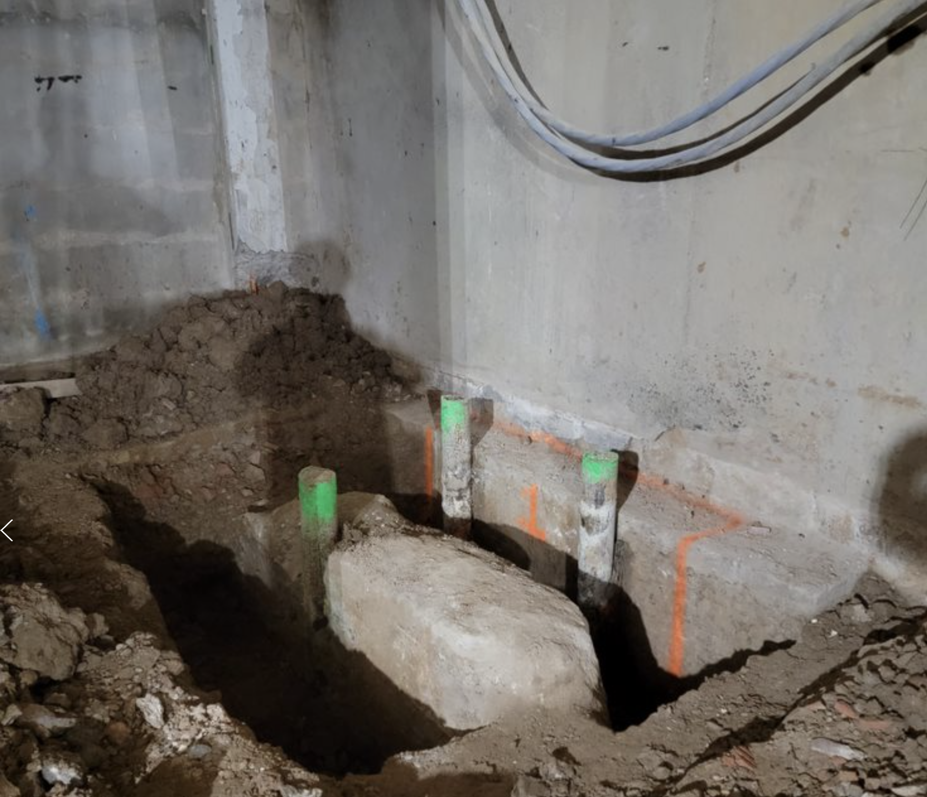 Unearthing a former foundation