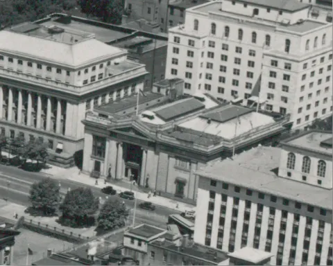 Aerial view of buildings