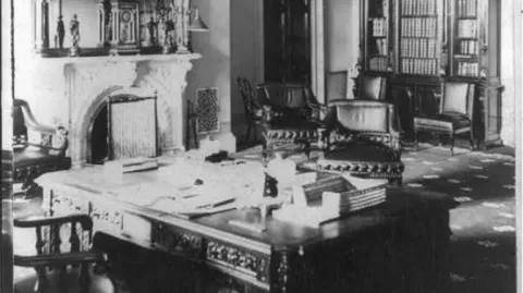 A photograph of an office room