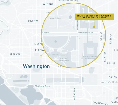 A photo of a map showing where MCAAD is.