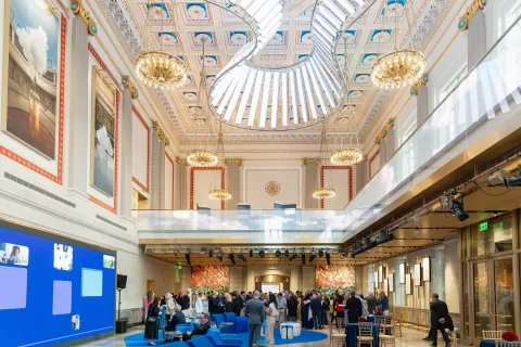 Visitors at the Center.